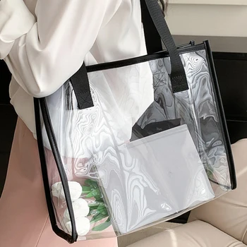 Прозрачната чанта за съхранение, женствена чанта за съхранение на козметика, чанта за съхранение, сгъстено PVC водоустойчива чанта за пране, опаковъчна хартия, чанта