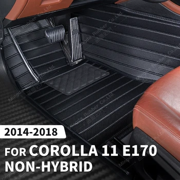 Постелки, изработени от въглеродни влакна За Toyota Corolla (11th Gen.) E170 Негибридные 2014-2018 15 16 17 Метра Килим Аксесоари За интериор на автомобил