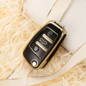 Нов Калъф За автомобилни ключове От TPU, Защитен Калъф-ключодържател За Audi A1 A3 8P 8L A4 A5, B6 B7 A6 A7 C5 C6 4F Q3 Q5 Q7 ТТ, S3 S4 S6 RS ключодържател
