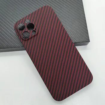 луксозен Калъф за телефон от Въглеродни влакна за iPhone 12 Pro max case Черен, червен ултра тънък Калъф за iPhone12 mini Camera Protection Cover Cases