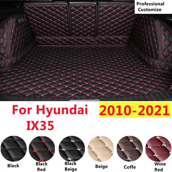 SJ Пълен Комплект, Изработен По Поръчка, Подходящи За Hyundai IX35 2010-2021 XPE Кожена Непромокаема Подложка За Багажника за Кола, Подложка За Багажника Тава, Товарен Задна Накладка