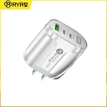 RYRA 58 W Двойно-Бързо Зарядно устройство 2PD QC3.0 Подвижни Електрически EU/US/UK USB За Мобилен телефон, Таблет, Бързо Зарядно устройство за пътуване у дома