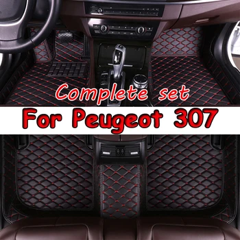 Автомобилни стелки за Peugeot 307 CC 2003-2010 център дропшиппинга Аксесоари за интериора, 100% подходящ кожени килими, подложки за краката