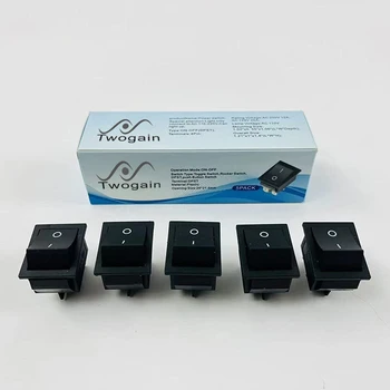 Двухконтактный захранване от 4-контактни въртящи се превключватели на захранването, 5 бр. в опаковка