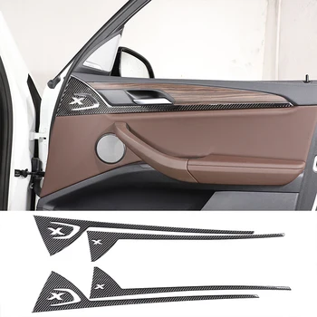 За BMW X3 G01 2018-2022 4 бр. вътрешна врата табела с логото на мека въглеродни влакна, декоративна стикер, автомобилни аксесоари