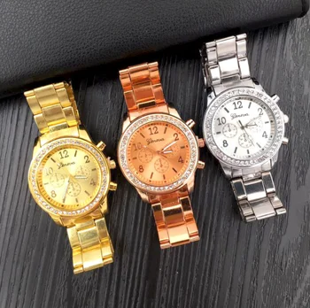 Fashion Crystal Dial Watch Simple Quartz Аналогов Wrist Watches For Woman Simple Wristwatch Класически кварцов часовник.