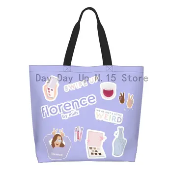 Kawaii Florence By Mills Чанта-тоут за пазаруване, множество холщовая чанта за пазаруване, чанта за пазаруване на рамото