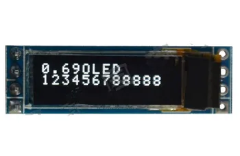 0,69 инчов 4PIN бял OLED модул SSD1306 Drive IC 96*16 интерфейс I2C IIC