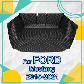 Автоматично подложка за багажника с пълно покритие за Ford Mustang 2015-2021 16 17 18 19 20, мобилен калъф за карго подложка, аксесоари за защита на интериора