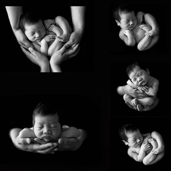 На черен фон Одеяло Реквизит за снимки на новородени 150*150 см Фон за фотосесия на бебета Плат, усвояването светлина Студийно снимка