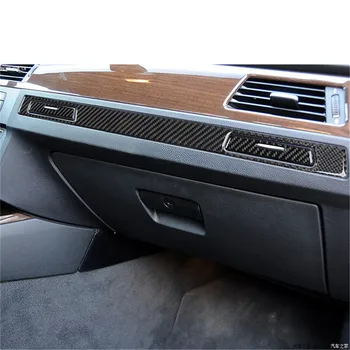 Панел за управление, климатик, изработени от въглеродни влакна за интериора на колата, черен за BMW серия 3 E90 E92 E93 2005-2012, етикети