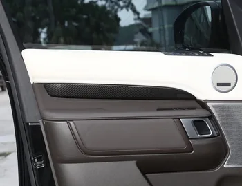 Вътрешна тапицерия на вратите от въглеродни влакна, защитна подплата, покритие 4 бр. за Land Rover Discovery 5 LR5 2017