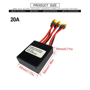 1бр 20-72 В Ebike двоен конвертор разряд на батерията Модул превключване увеличаване на заряд на батерията Паралелен модул, Зарядно устройство и Аксесоари