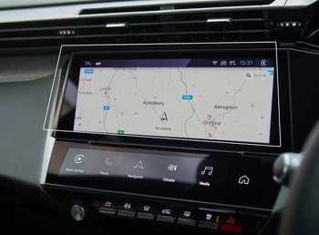 Защитно фолио от закалено стъкло за Peugeot 408 GT Hybrid 2023, 10-инчов сензорен екран на информационно-развлекателен център на GPS навигация