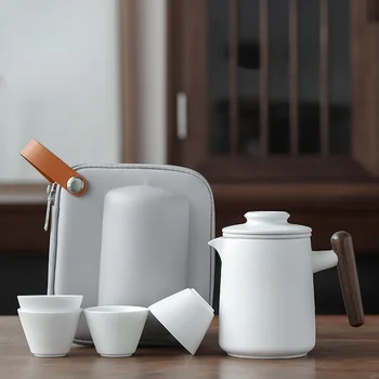 Китайски луксозен чай комплект Керамични Модерен Пътен Ръчно изработени Творчески преносим чай кунг-фу за чайна церемония Teteras Стоки за дома