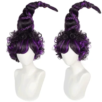 Фокус-бокус на Хелоуин 2 Мери Сандерсън, перука за cosplay, женски синтетични косми е за момичетата, Коледно парти, термостойкая сеточка за коса, перуки