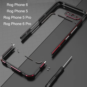 Директна Доставка, Подходящ Цвят, Алуминиева Метална Броня, Калъф За ASUS ROG Phone 6 5 Pro, ROG 6, ROG6, Калъф Carmera + Защитно Рамка