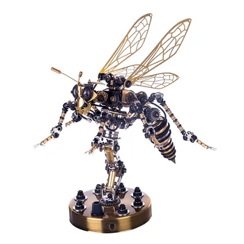 3D ръчна монтаж на оса насекоми от неръждаема стомана набор от модели пъзели САМ занаяти Модел Строителни играчки Хоби подаръци