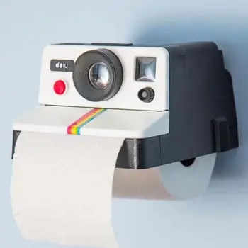 Пластмасов държач за кърпички във формата на фотоапарат, калъф за тоалетна хартия, кутия за съхранение на бижута дома