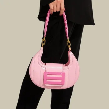 Модерна дамска чанта от нетъкан раменни ремнях, нова дизайнерска тенденция, чанта през рамо за жени, дамски чанти, за пазаруване от изкуствена кожа