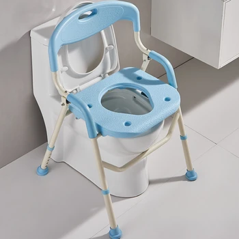 Столче за баня възрастните бременни жени, сигурен противоскользящий столче за тоалетната чиния, 6 блокове за регулиране, стол за душата, Удобен сгъваем стол за баня