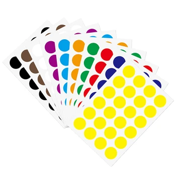 240 бр Кръгли точка кръгове оборудване запечатване стикер 19 мм хартиени етикети Оцветени точковидни етикети залепваща опаковката на етикета Декорация парти