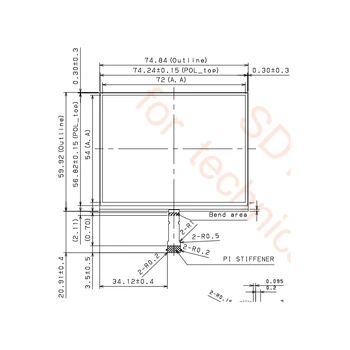 LCD панел LS035Q7DD01 Sharp LCD 3,54 инча, 320x240 с 6-битов паралелен индустриален LCD дисплей
