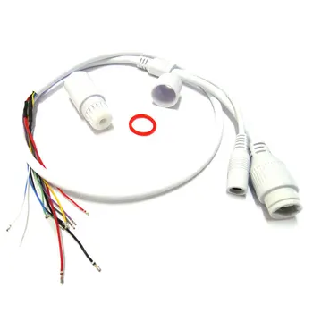 2 бр. мрежова камера за видеонаблюдение POE IP, 11 контакти, модул на печатната платка, захранващ кабел за видео, конектор RJ-45 с клеммами