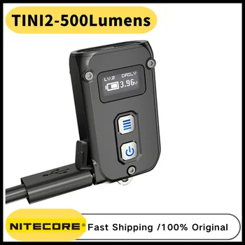 NITECORE TINI2 Ключодържател 500 лумена USB Type-C, Акумулаторна батерия Вградена Батерия OLED Дисплей, Външния Дневен EDC