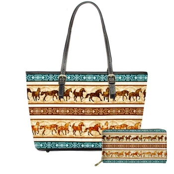 Реколта дамски луксозна чанта от изкуствена кожа с етнически модел племето на ацтеките, дамски голяма мека чанта, празничен клатч, портфейл, чанта