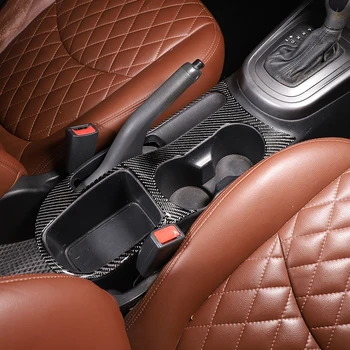 За Kia Soul AM 2009-2013, леки автомобили държач за чаши на централната власт от въглеродни влакна, тампон на лента, стикер, автомобилни аксесоари за интериора