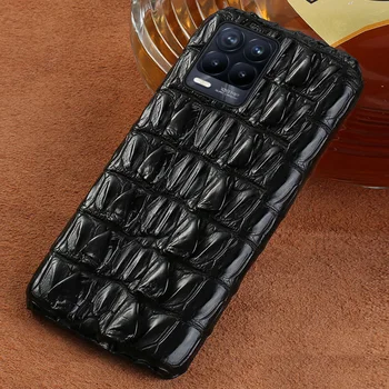 Калъф за телефон от крокодилска кожа Realme 7 8 9 Pro 9i GT Нео 3 2 Pro 2T Narzo 30 Калъф За OPPO Reno 8 6 Pro Find X3 X5 Lite