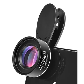 Обектива на камерата на телефона е един 30-120 мм обектив за макро на големи разстояния 4K HD Аксесоари за мобилни телефони Обектив + CPL + звезден филтър за смартфон iPhone X