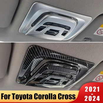 За Toyota Corolla Cross XG10 2021 ~ 2024 2022 2023 ABS Карбоновая автомобили предната лампа за четене Лампа Панел Рамка Капак Завърши аксесоари