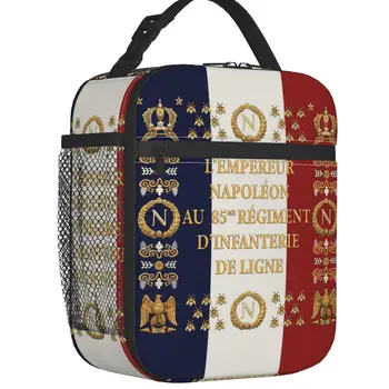 Обичай наполеоновский френски флаг 85-ти полк, чанта за обяд, мъже, жени, термоохладитель, изолирани обяд-апарати за деца, ученици