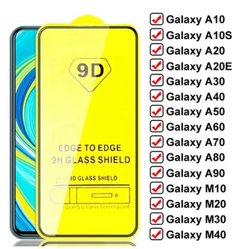 2 бр. Пълно Защитно Стъкло За Samsung Galaxy A20E A10 A20 A30 A40 A50 Защитно Фолио За екрана A60 A70 A80 A90 M20 M30 M40 Стъклена Филм