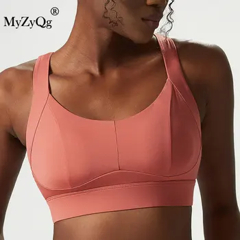 MyZyQg Силен поддържащ женски спортен сутиен за йога, бельо за бягане във фитнеса, спортни дрехи, ежедневни мека облекло за бягане