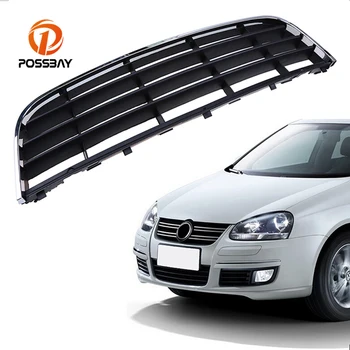 POSSBAY идеален за предна централна броня, долната решетка, вентилационни отвори с хромирани насипни покритие за VW GOLF MK5 GTI 2004/2005-2009