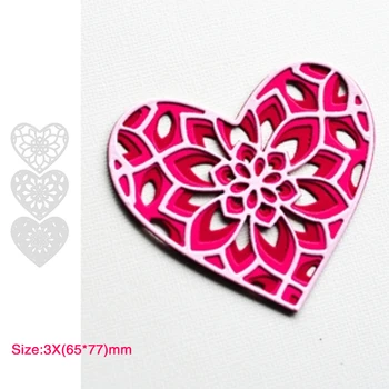 Метална форма за рязане на Kinsley Layer Group във формата на сърце се Използва За рязане на хартия и декорация за печат на визитни картички