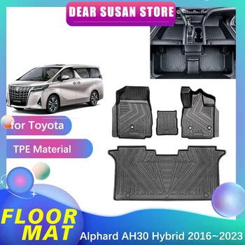 Автомобилен Тампон за Toyota Alphard AH30 Hybrid 2016 ~ 2017 2023 резервни Части Панел Foot TPE Подложка Килими Тампон На Поръчка Покритие Килим Аксесоари
