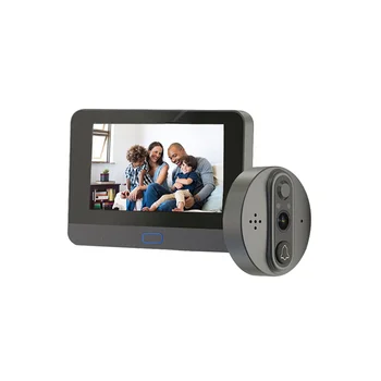 Sasha Безжичен видео домофон звънчева Камера 1080P Smart home Digital Врата Шпионка С 4.3 Инча PIR за Откриване на Движение