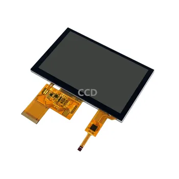 5-инчов капацитивен сензорен екран, 800x480 high definition с подсветка 450CD/M ^ 2 дисплей Интерфейс I2C мултитъч