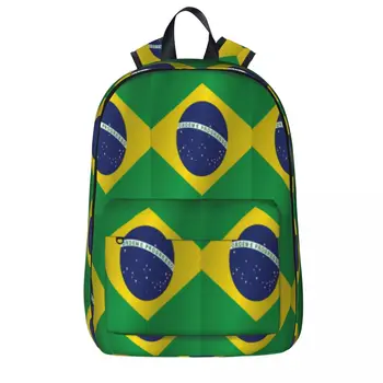 Национален Флаг на Бразилия Раници с Голям Капацитет Студентски чанта за книги Чанта През рамо Раница За лаптоп Пътен Раница за Детска, Училищна Чанта