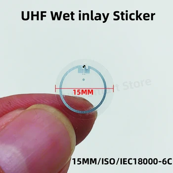 10ШТ RFID UHF Етикети на Далечни разстояния Стикер Мокра Инкрустация 860-960 Mhz Alien HEC EPC Global Gen2 ISO18000-6C 15 ММ RFID Uhf 915M Издател