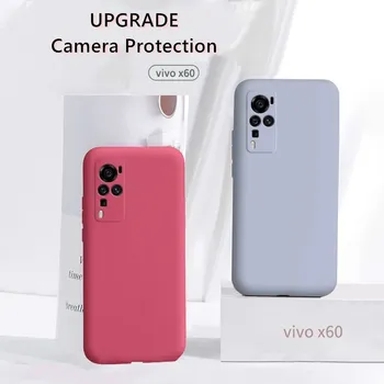 За VIVO X60 Калъф за VIVO Y31 Y51A Y51S Y20 Y30 X70 X60 Pro Plus Калъф Funda Оригинален Течен Силиконов Телефон за vivo X60