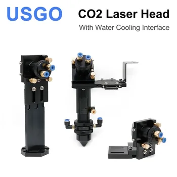 Набор от лазерни глави на CO2 с 25 мм, с интерфейс за водно охлаждане, огледало с диаметър 30 мм / обектив с диаметър 25 мм, 63,5 и 101,6, интегративен на притежателя за определяне на