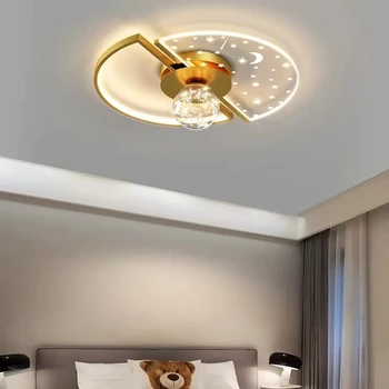 Модерен led тавана лампа, креативна проста полилей от черен/златен акрил, стъкло, използвани за декориране на спалня, дневна, лампи