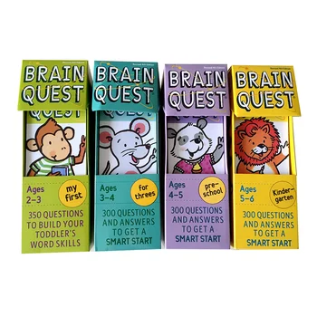 Brain Quest, английски език, карта за интелектуално развитие, етикети, книги, въпроси и отговори, карта Smart Start за деца