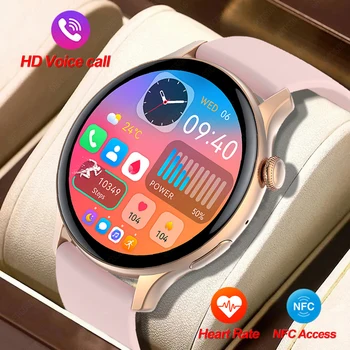 2023 Нов NFC Bluetooth Предизвикателство Женски Смарт Часовници AMOLED Full Touch Фитнес Водоустойчив Мъжки Умен Часовник Lady Clock За Android и IOS