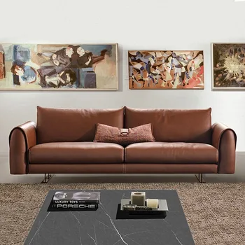 Луксозен диван за дневна Модерни кожени водонепроницаемое стол Минималистични диван за хола Muebles Para El Hogar Стоки за дома